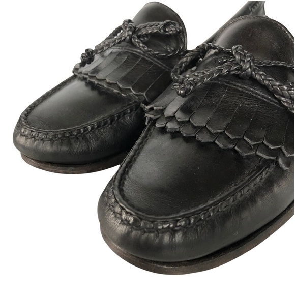 Allen Edmonds Men’s Woodstock Kiltie Tassel Leather Loafers Size 9C Black - Picture 13 of 14